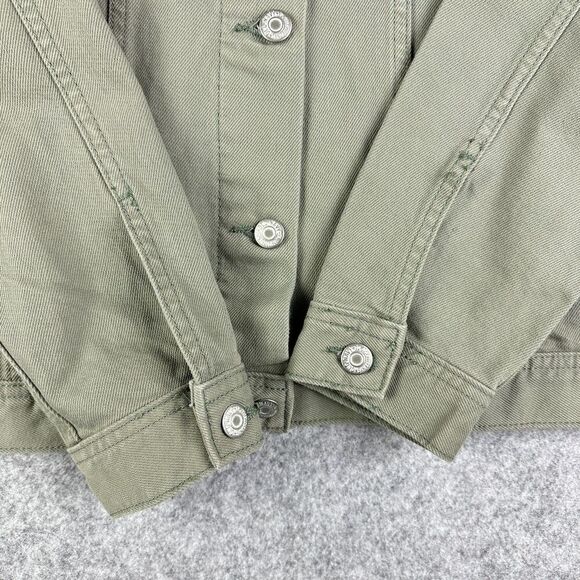 Old Navy Jacket Womens Medium Boyfriend Utility Button Front Casual Layering NEW - Picture 9 of 14